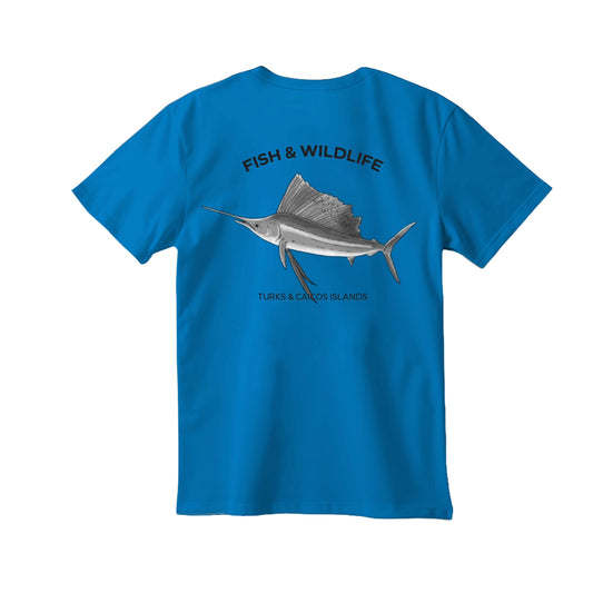 Sailfish Tuna Animal T-Shirt - Sky Blue