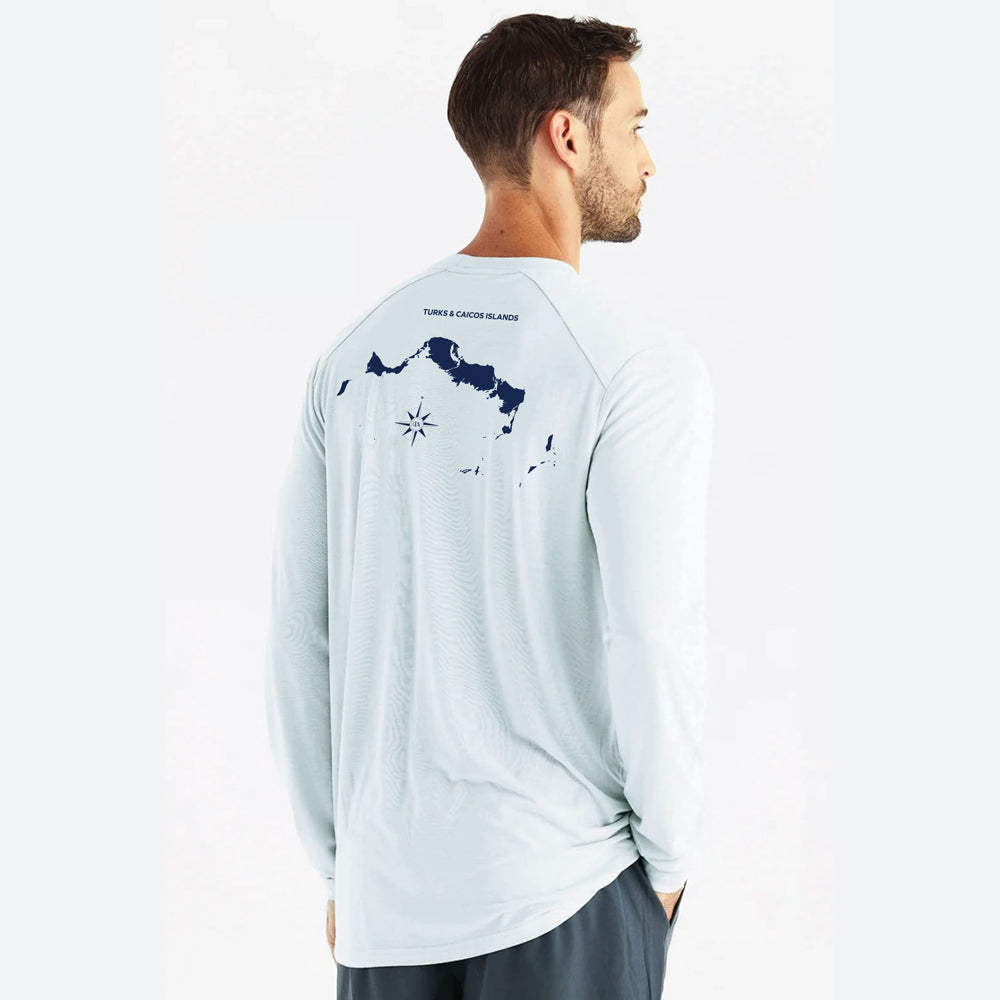 Men's Shale Green T.C.I. Map Bamboo Long Sleeve Shirt