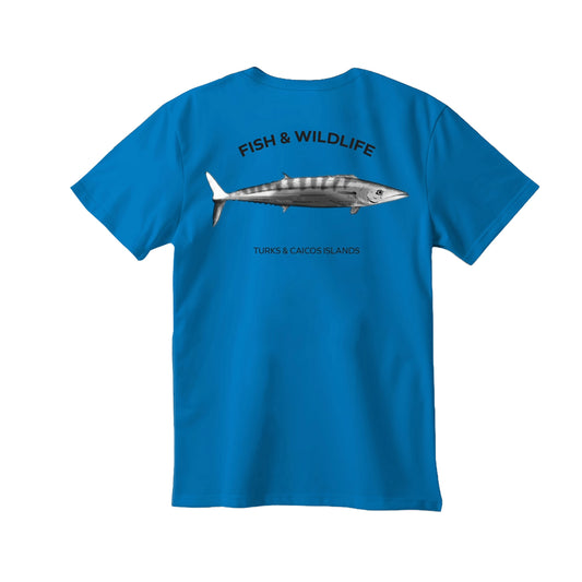 Wahoo Fish Animal T-Shirt - Sky Blue