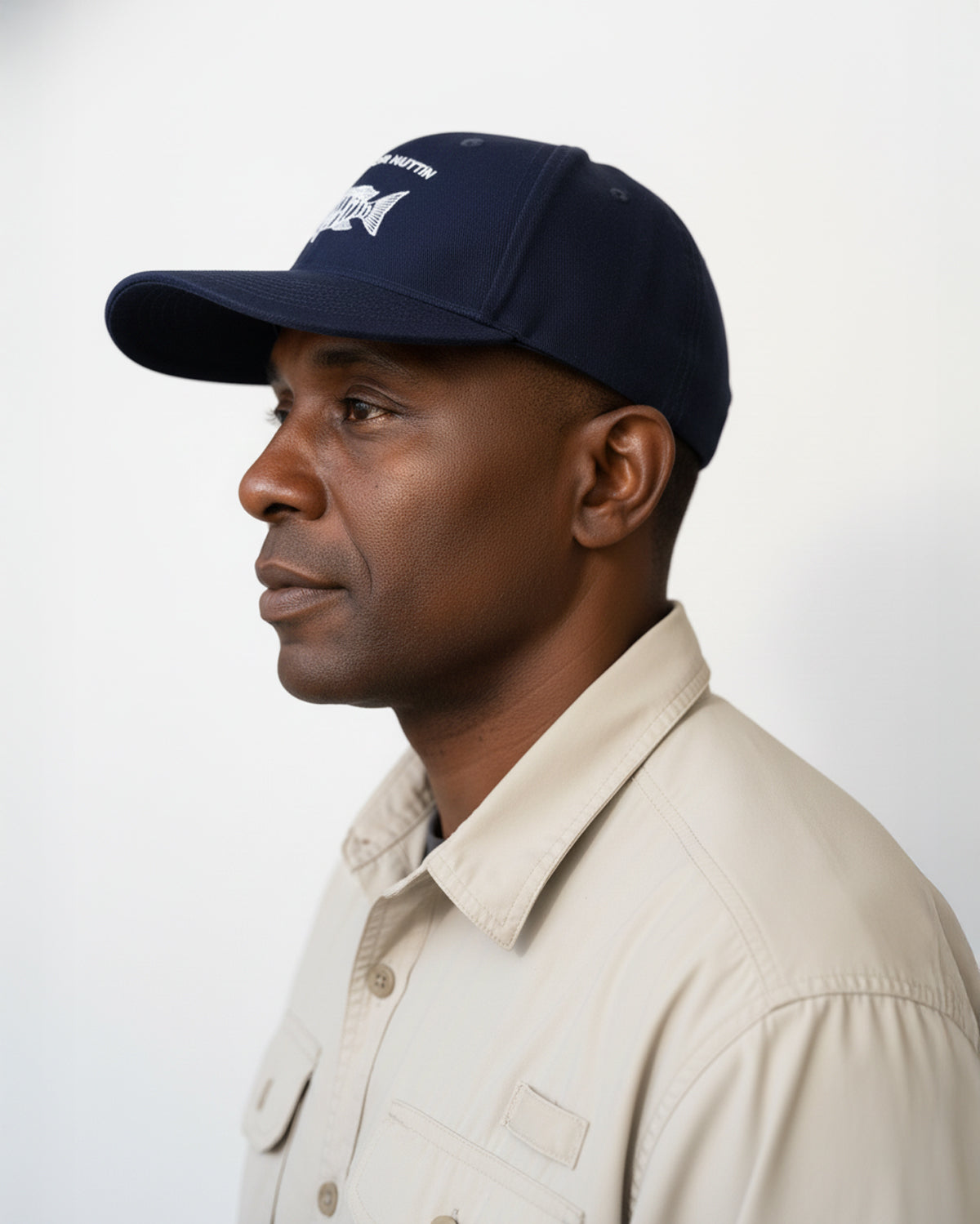 Embroidered Mutton Snapper Baseball Cap - Blue