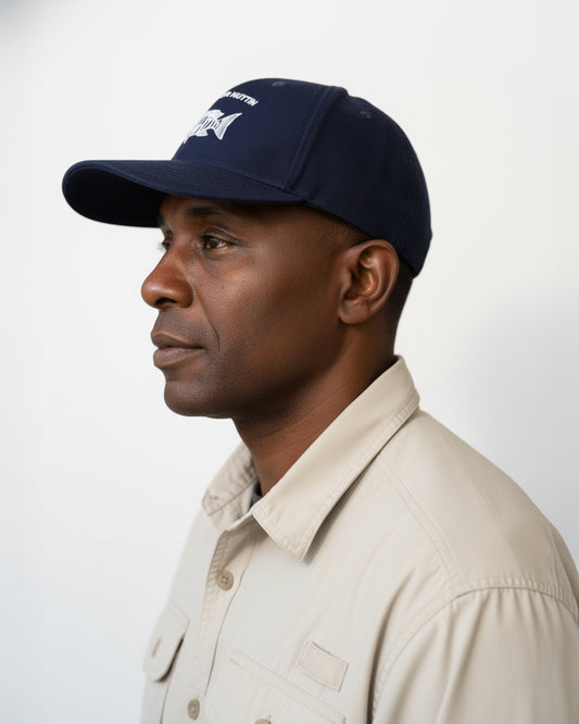 Embroidered Mutton Snapper Baseball Cap - Blue