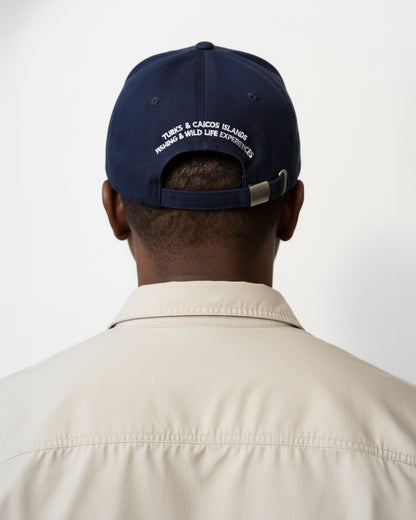 Embroidered Mutton Snapper Baseball Cap - Blue