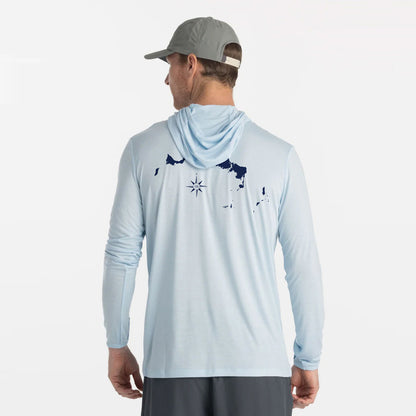 Men's Bluebird T.C.I. Map Bamboo Hoodie