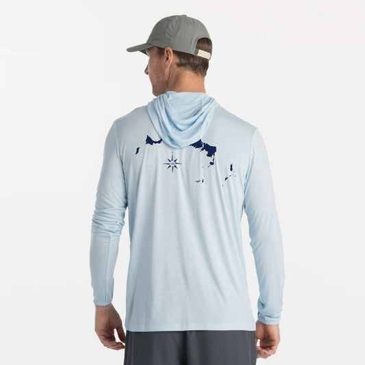 Men's Bluebird T.C.I. Map Bamboo Hoodie
