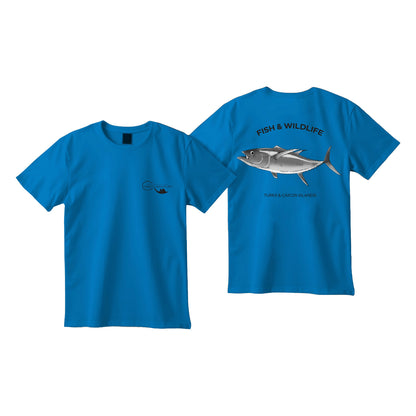 Bluefin Tuna Animal T-Shirt - Sky Blue