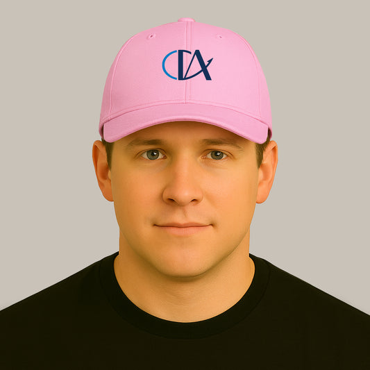 Embroidered Short Logo Baseball Cap - Pink