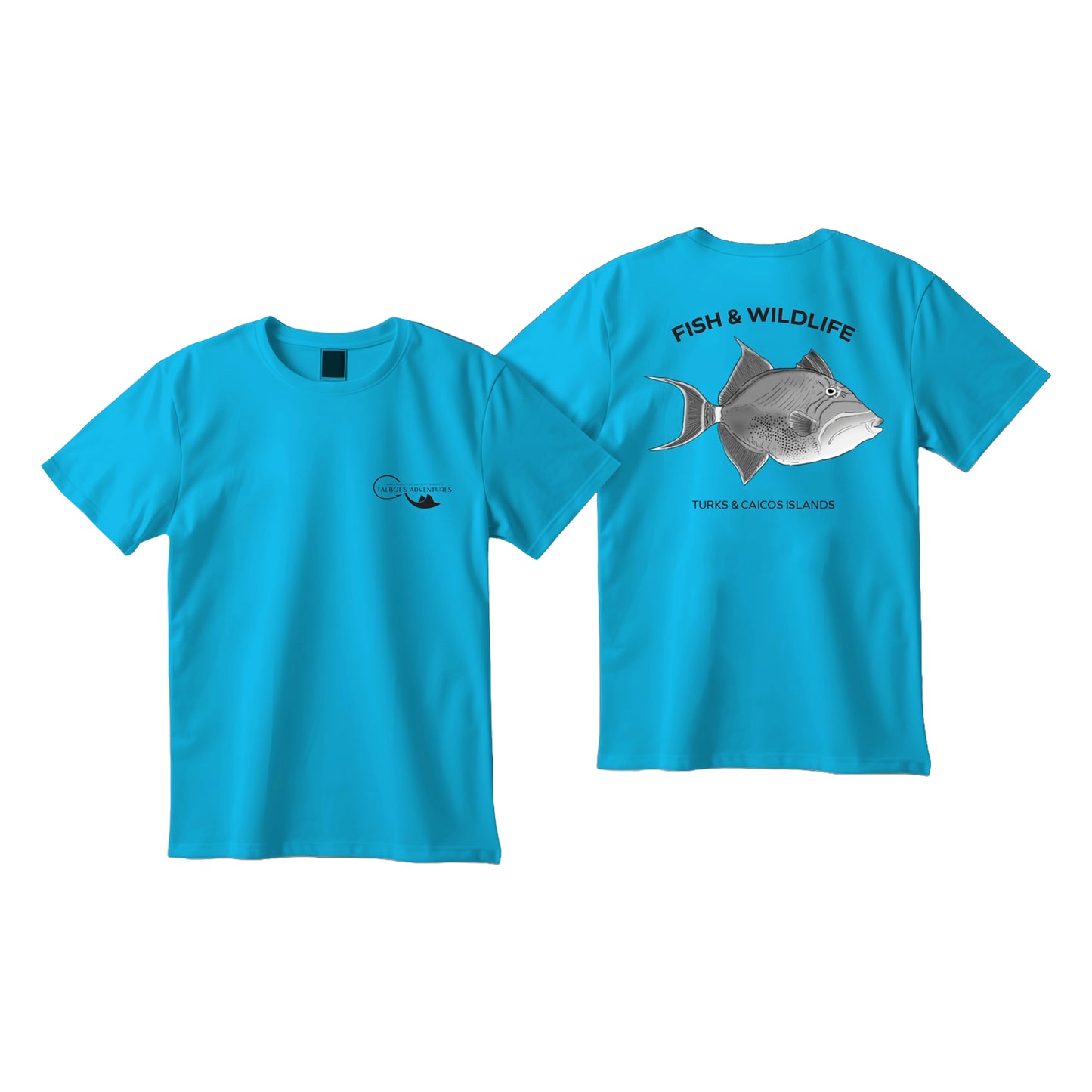 Queen Tiger Fish Animal T-Shirt - Ocean Blue