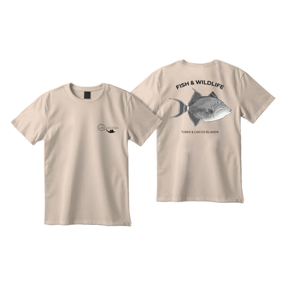 Queen Tiger Fish Animal T-Shirt - Sandy
