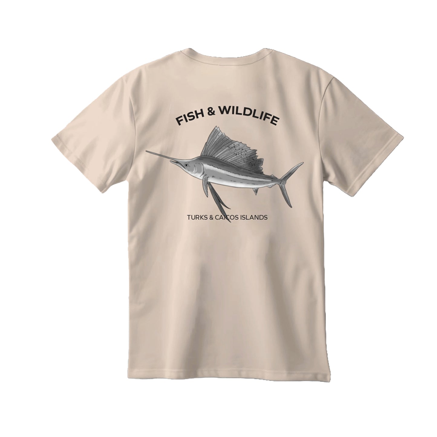 Sailfish Tuna Animal T-Shirt - Sandy