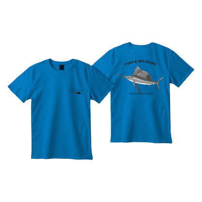 Sailfish Tuna Animal T-Shirt - Sky Blue