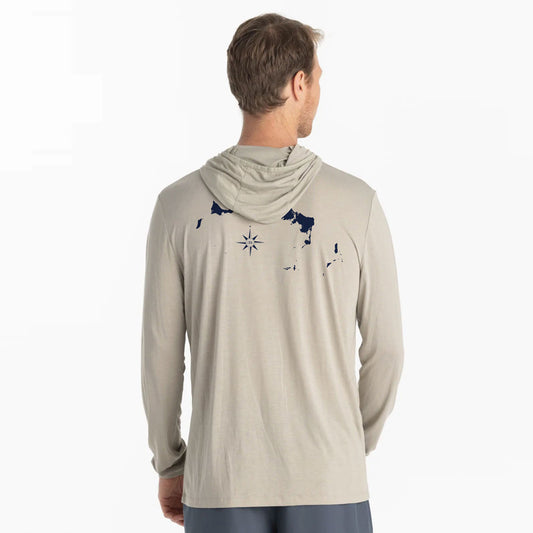 Men's Sandstone T.C.I. Map Bamboo Hoodie