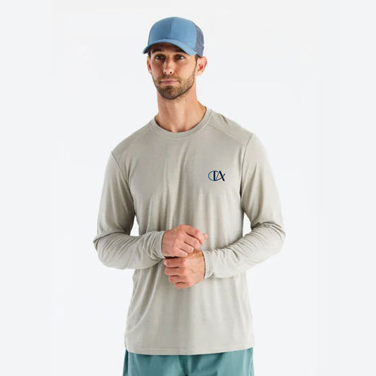 Men's Sandstone T.C.I. Map Bamboo Long Sleeve Shirt