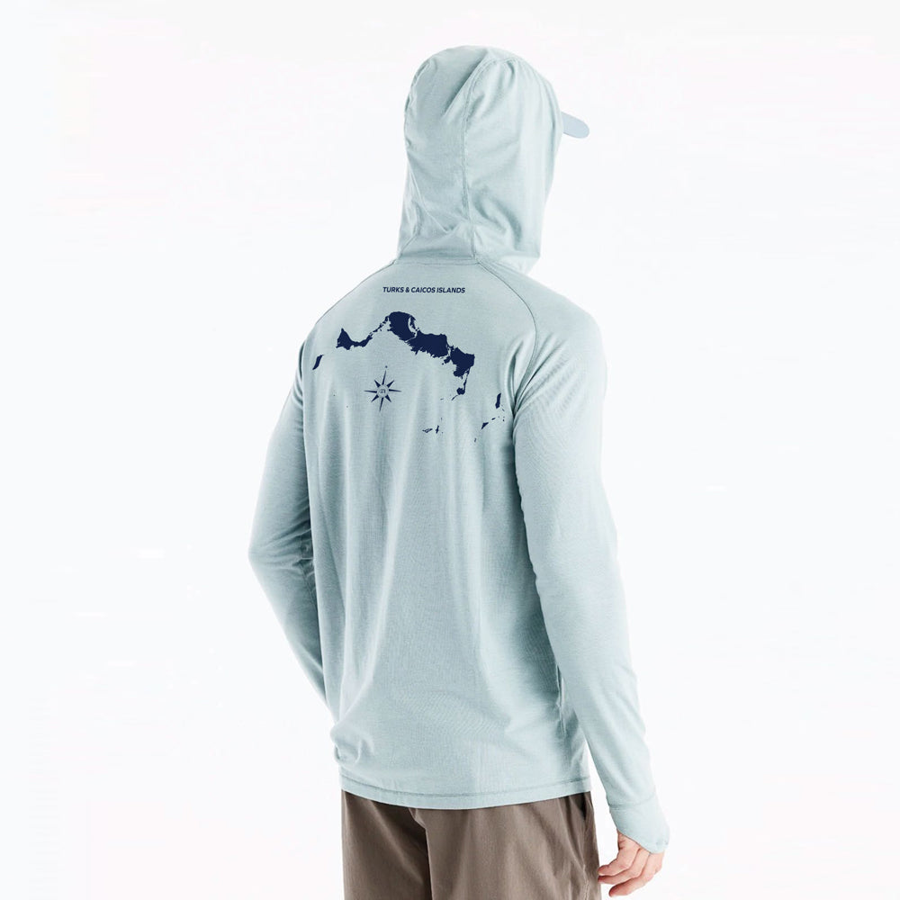 Men's Shale Green T.C.I. Map Bamboo Hoodie
