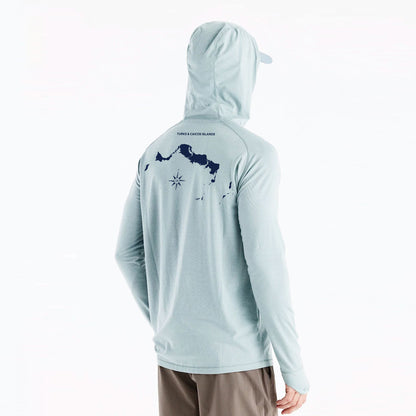 Men's Shale Green T.C.I. Map Bamboo Hoodie