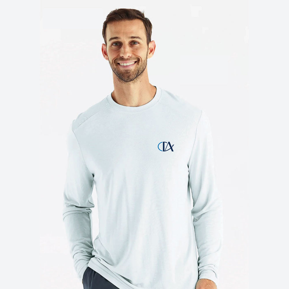 Men's Shale Green T.C.I. Map Bamboo Long Sleeve Shirt