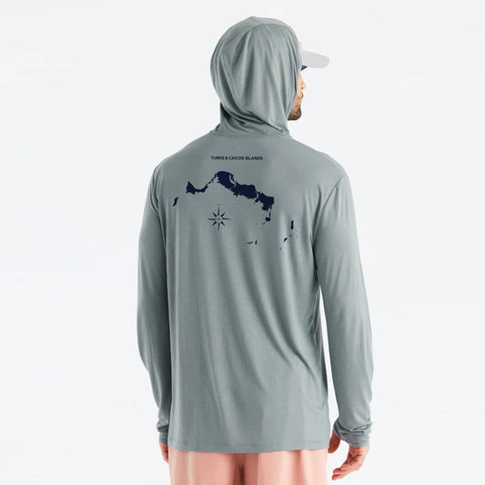 Men's Slate T.C.I. Map Bamboo Hoodie