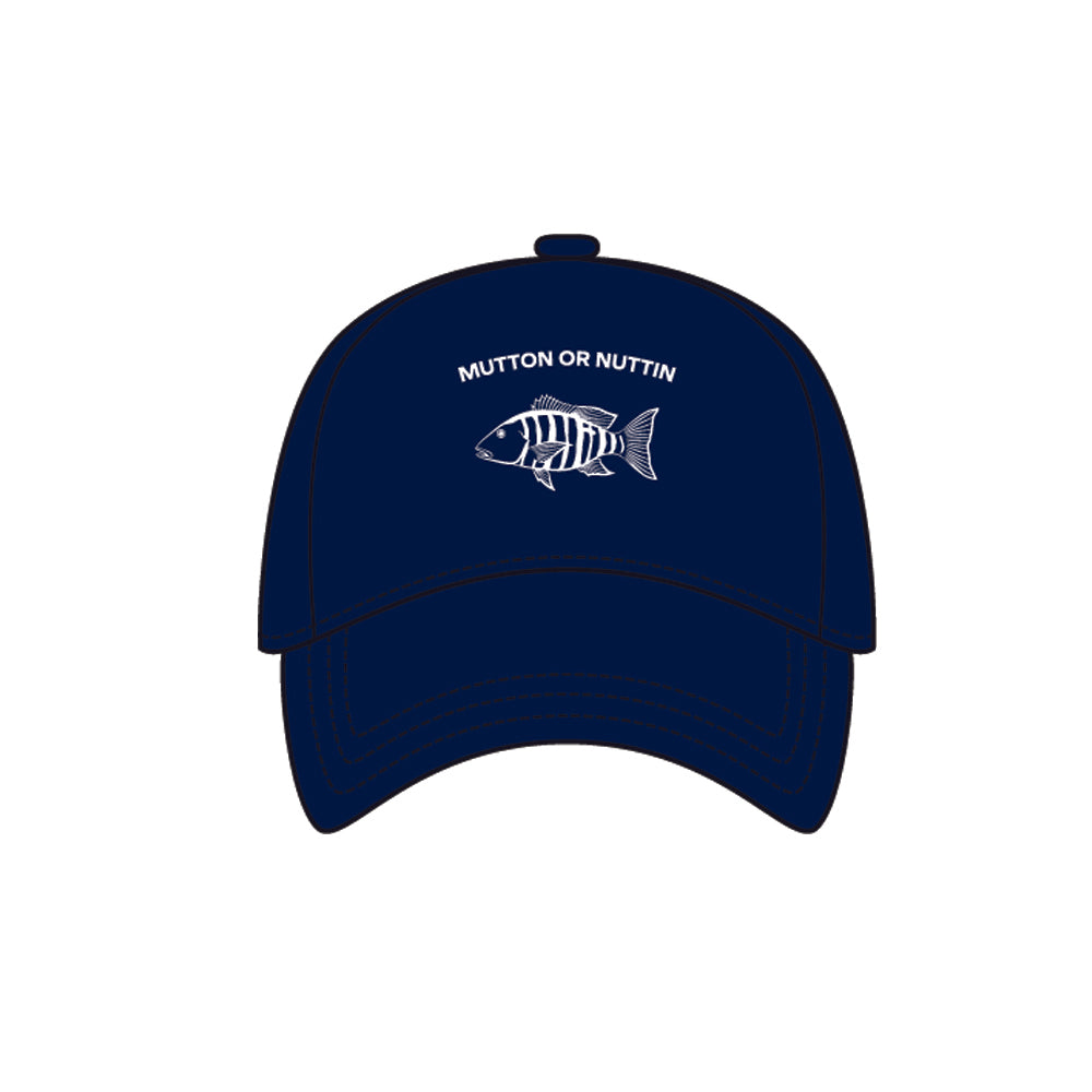 Embroidered Mutton Snapper Baseball Cap - Blue