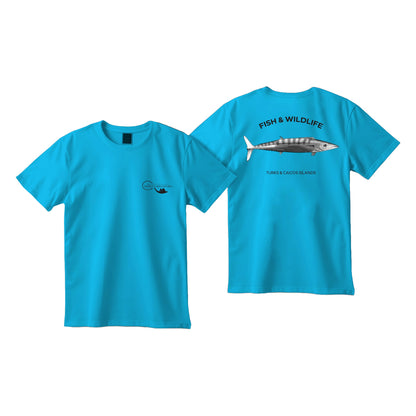Wahoo Fish Animal T-Shirt - Ocean Blue